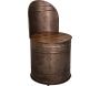 Fauteuil bidon assise en bois