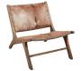 Fauteuil en bois d'acajou et peau de chèvre