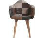 Fauteuil en bois et polyuréthane Patchwork - CMP-1154