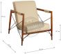 Fauteuil en bois de suar massif et métal - AUB-2411