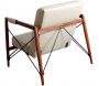Fauteuil en bois de suar massif et métal - AUBRY GASPARD