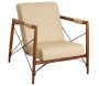 Fauteuil en bois de suar massif et métal