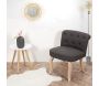 Fauteuil en bois et tissu Eleonore - THE HOME DECO FACTORY