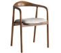 Fauteuil en bois et velours Pia - HANAH HOME