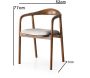 Fauteuil en bois et velours Pia