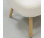 Fauteuil bois et bouclettes blanc - 279