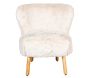 Fauteuil effet fourrure blanche - AUB-6913