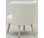 Fauteuil bois et bouclettes blanc - AUBRY GASPARD