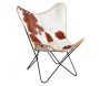 Fauteuil butterfly en peau de vache