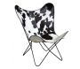 Fauteuil butterfly en peau de vache