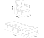 Fauteuil convertible Cosmo Single - ASI-1944