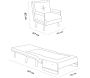 Fauteuil convertible Cosmo Single - ASI-1934
