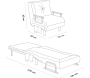 Fauteuil convertible Sento Single - ASI-1926