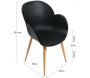 Fauteuil coque en polypropylène Oscar (Lot de 2) - 8
