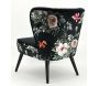 Fauteuil coquille en velours - AUB-4032