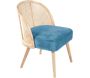 Fauteuil cosy effet velours Gaspard