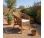 Fauteuil avec coussin en moelle de rotin Galep - AUBRY GASPARD
