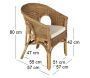 Fauteuil avec coussin en moelle de rotin Galep - AUB-3202