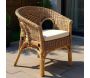 Fauteuil avec coussin en moelle de rotin Galep - AUBRY GASPARD