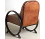 Fauteuil en cuir de buffle véritable et métal - AUBRY GASPARD