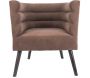 Fauteuil design en velours et bois Explicit - LEITMOTIV