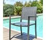 Fauteuil empilable en aluminium Santorin - MOR-0194
