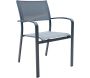 Fauteuil empilable en aluminium et textilène Milos
