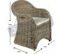 Fauteuil gris en poelet Arthur - AUBRY GASPARD