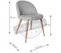 Fauteuil gris style scandinave vintage assise en feutrine - THE HOME DECO FACTORY