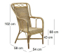 Fauteuil haut en manau et rotin Medan - AUB-1074