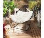 Fauteuil de jardin à bascule avec coussin Tulum - 7