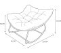 Fauteuil de jardin à bascule avec coussin Tulum - CMP-4401