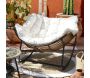 Fauteuil de jardin à bascule avec coussin Tulum - THE HOME DECO FACTORY