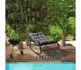 Fauteuil de jardin à bascule en métal Miamii - THE HOME DECO FACTORY