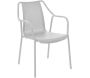 Fauteuil de jardin empilable en aluminium Bari