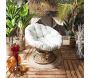 Fauteuil de jardin rotatif avec coussin Cancun - THE HOME DECO FACTORY