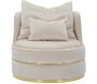 Fauteuil lounge en tissu Paris 84 x 72 cm - 389