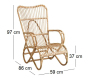 Fauteuil en manau naturel Taman - AUB-2182