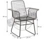 Fauteuil en métal noir antique - AUB-2396