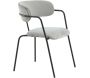 Fauteuil en métal et velours Arrow (Lot de 2) - 5