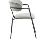 Fauteuil en métal et velours Arrow (Lot de 2) - 6