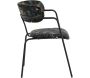 Fauteuil en métal et velours Arrow (Lot de 2) - 6