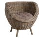 Fauteuil oeuf en poelet gris