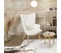 Fauteuil patchwork blanc Helsinki - THE HOME DECO FACTORY