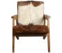 Fauteuil en peau de chèvre marron - AUBRY GASPARD