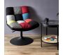 Fauteuil pivotant en tissu Anton - THE HOME DECO FACTORY