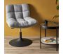 Fauteuil pivotant en tissu Anton - THE HOME DECO FACTORY