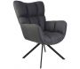 Fauteuil pivotant en tissu Washington