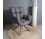 Fauteuil pivotant en tissu Washington - THE HOME DECO FACTORY