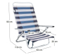 Fauteuil de plage en aluminium Maribel - HEVEA